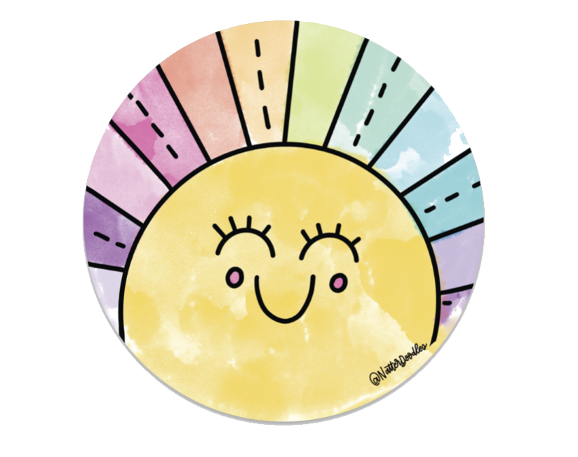 Rainbow Sunshine Sticker