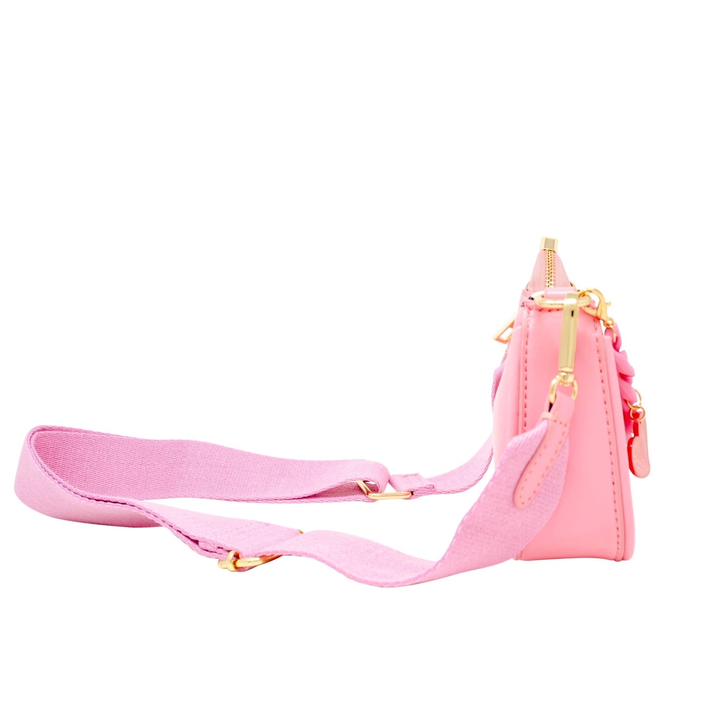 Hot Pink Hobo Chain Charm Bag