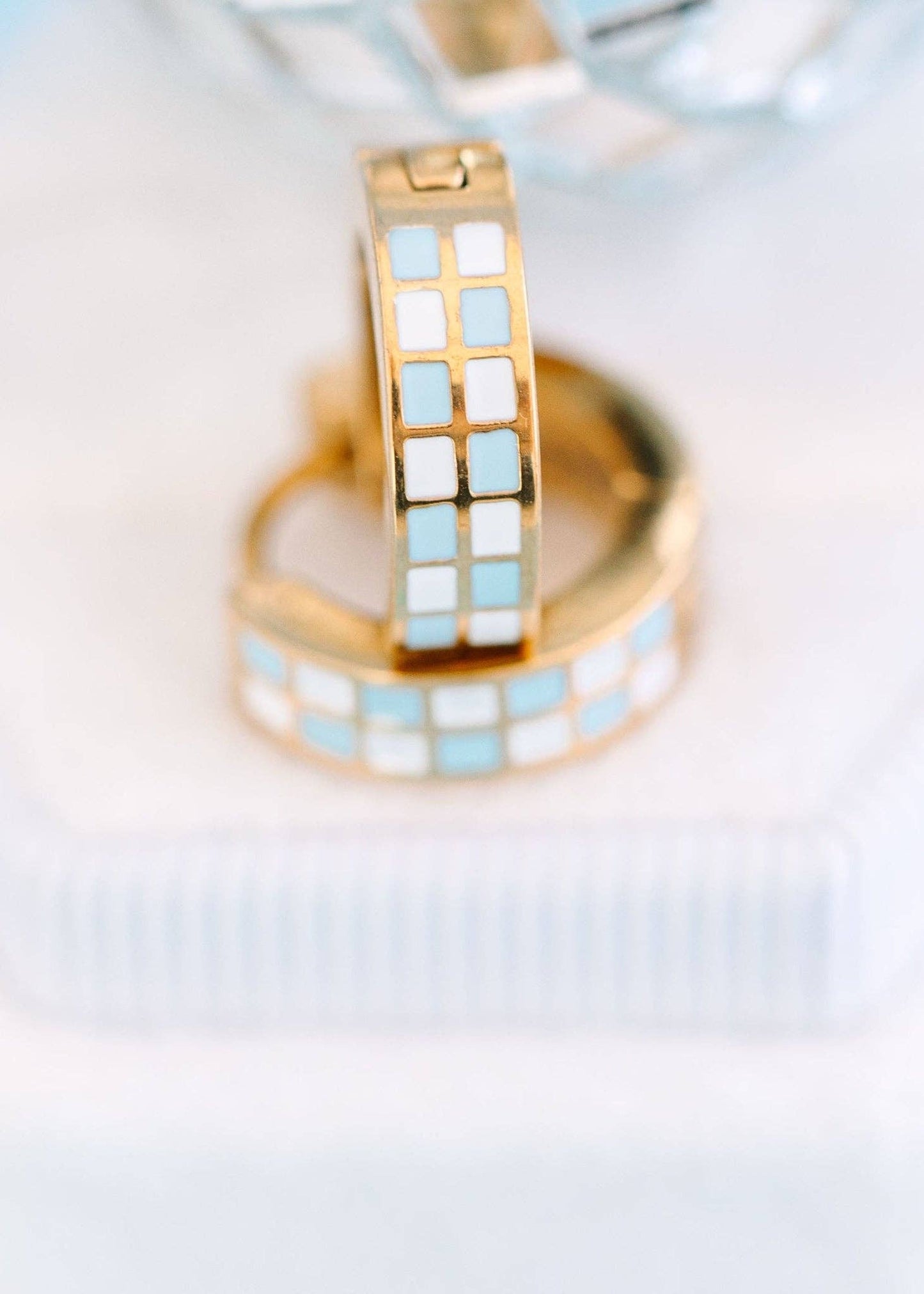 Baby Blue Checkered Huggies