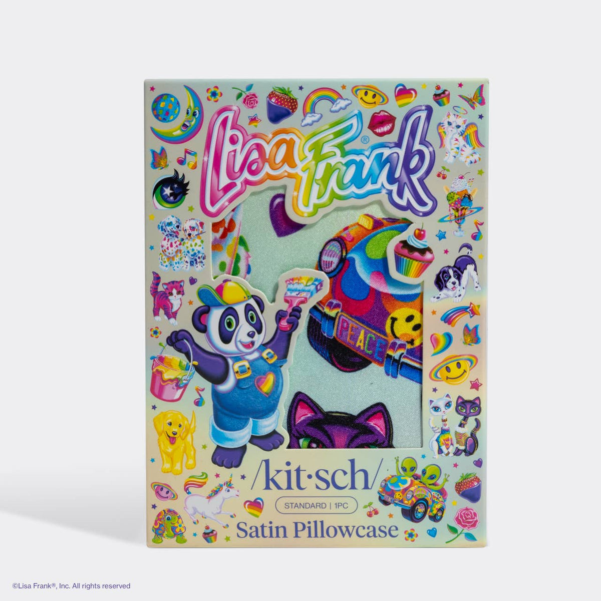 Lisa Frank x Kitsch Standard Satin Pillowcase | Fantastic World