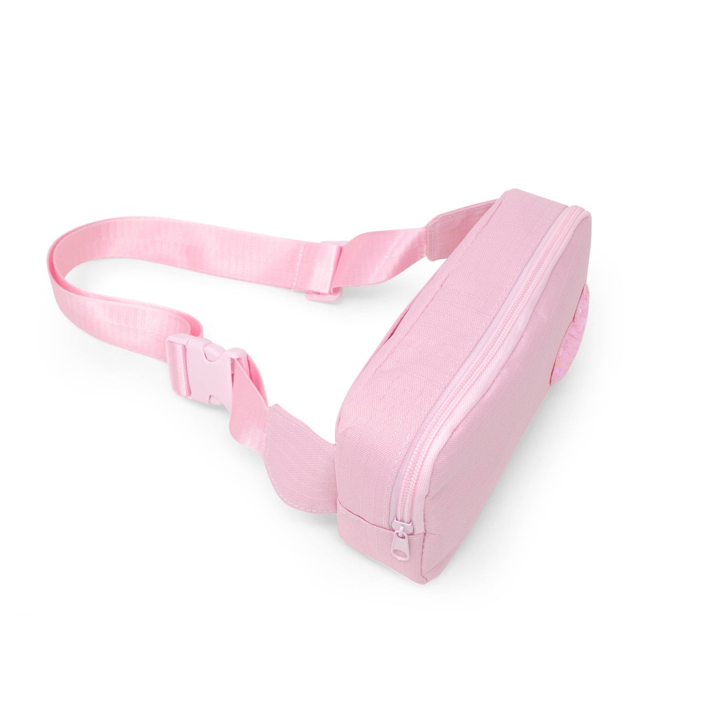 Pink Sequin Heart Crossbody Bag