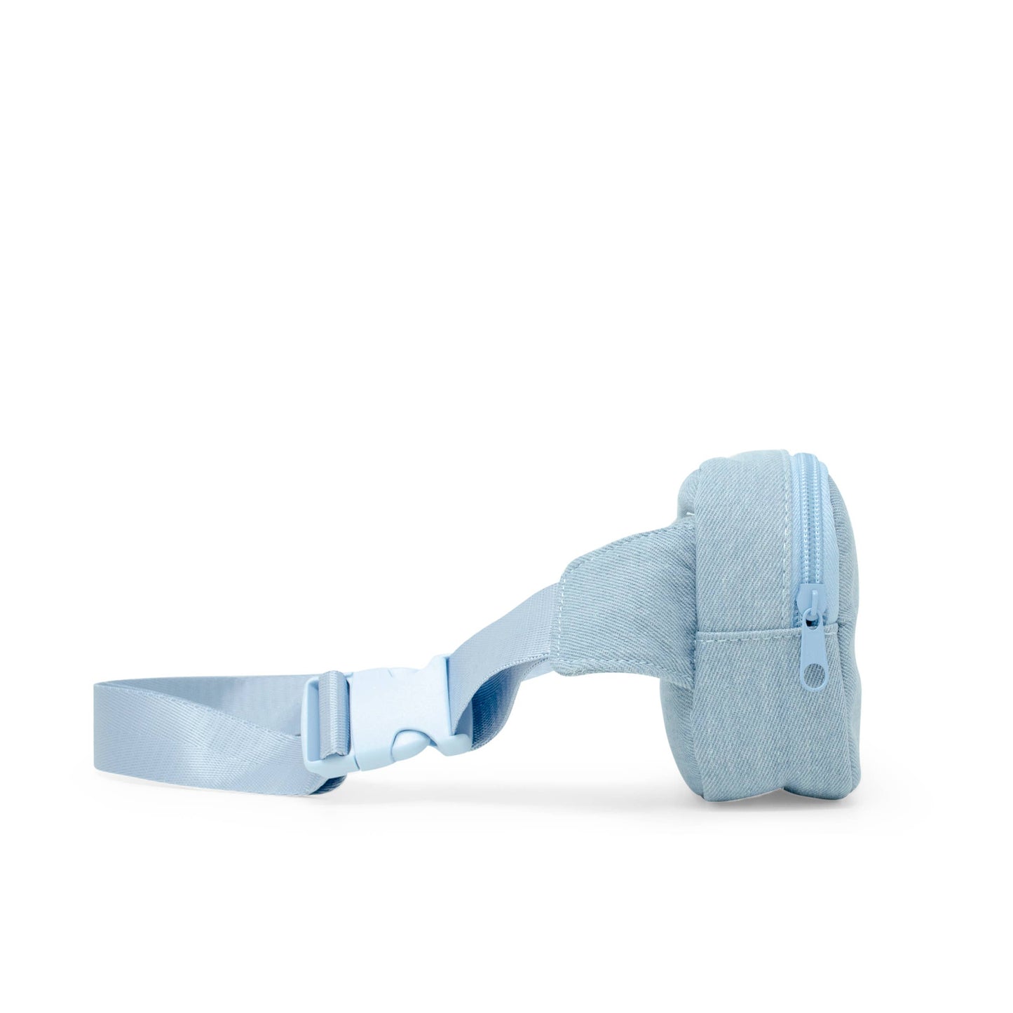 Blue Denim Sequin Heart Crossbody Bag