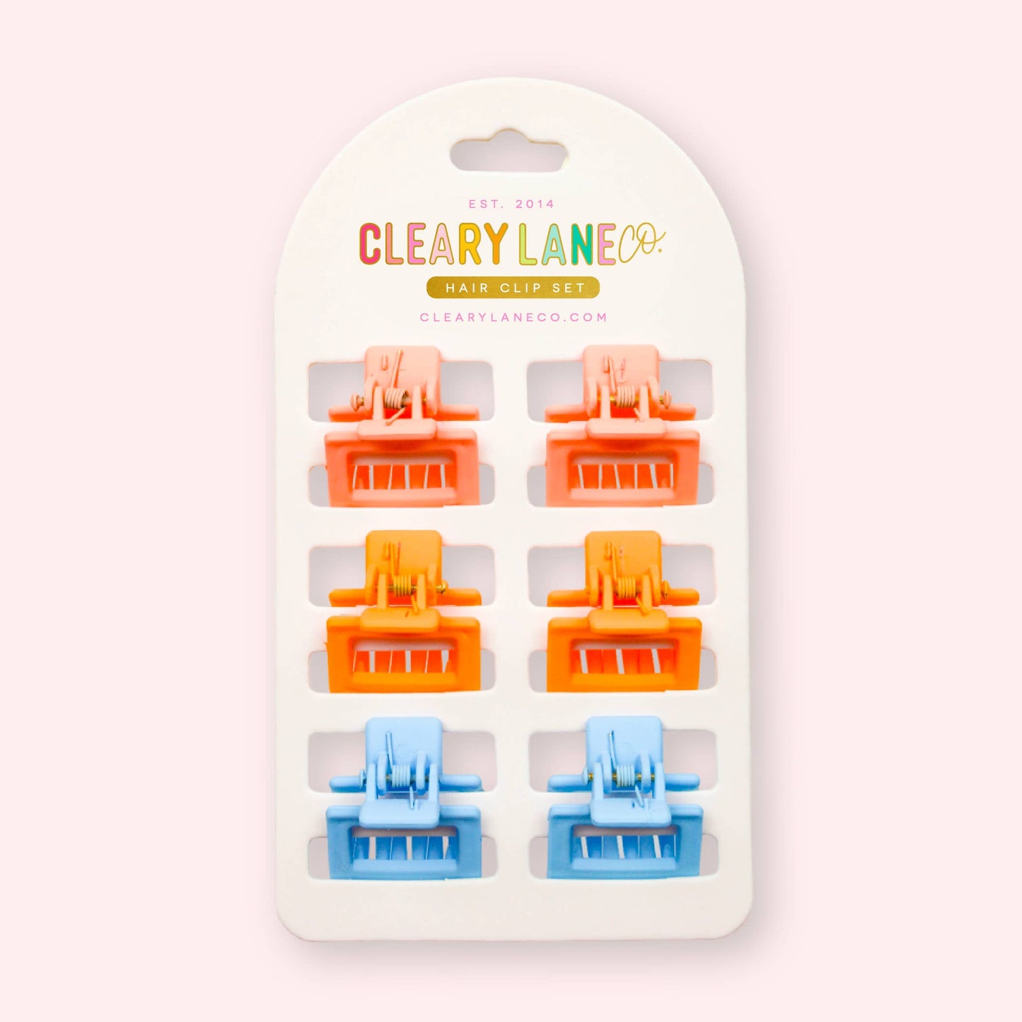 Mini Hair Clip Set | Pink & Blue