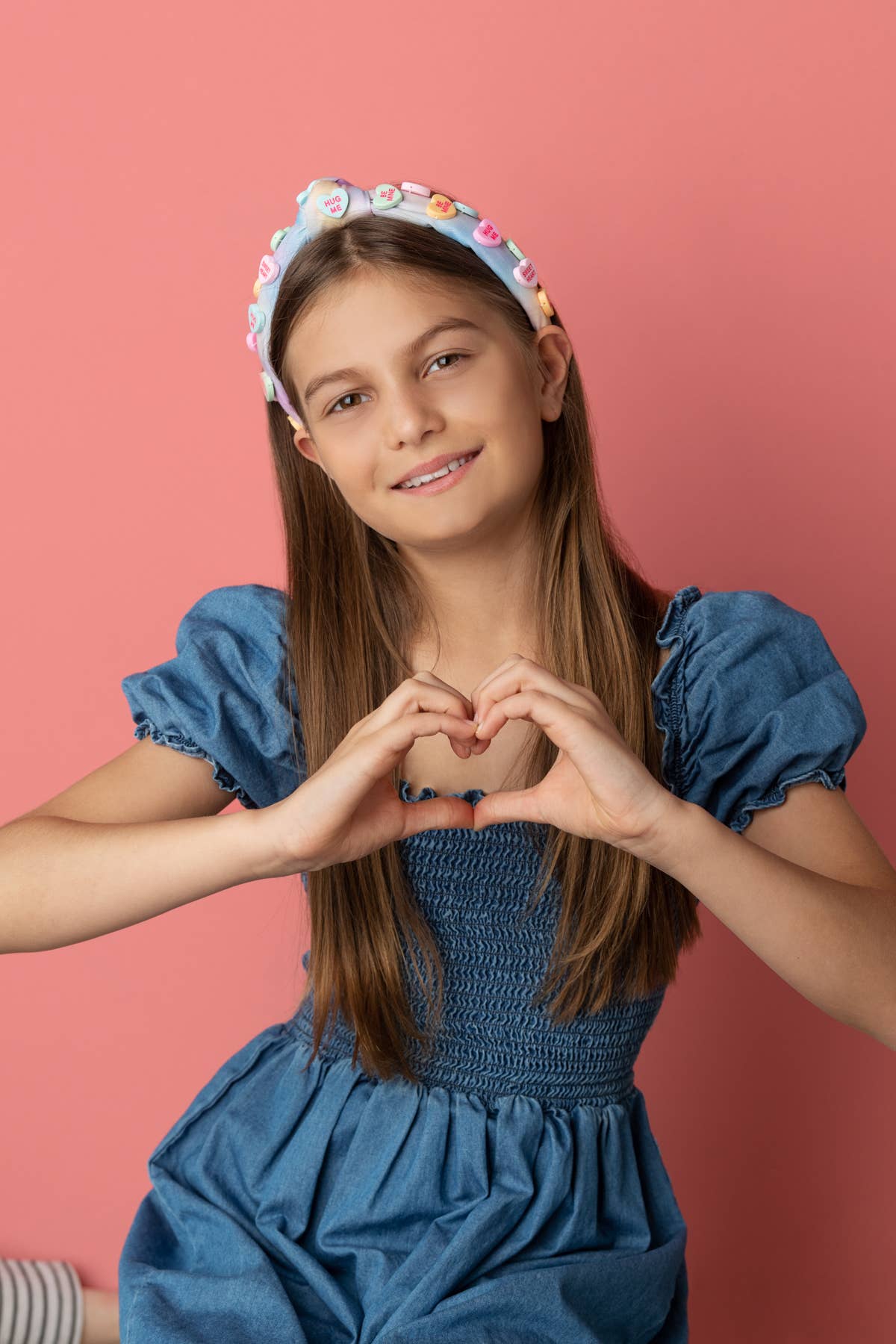 Candy Heart Knot Headband | White