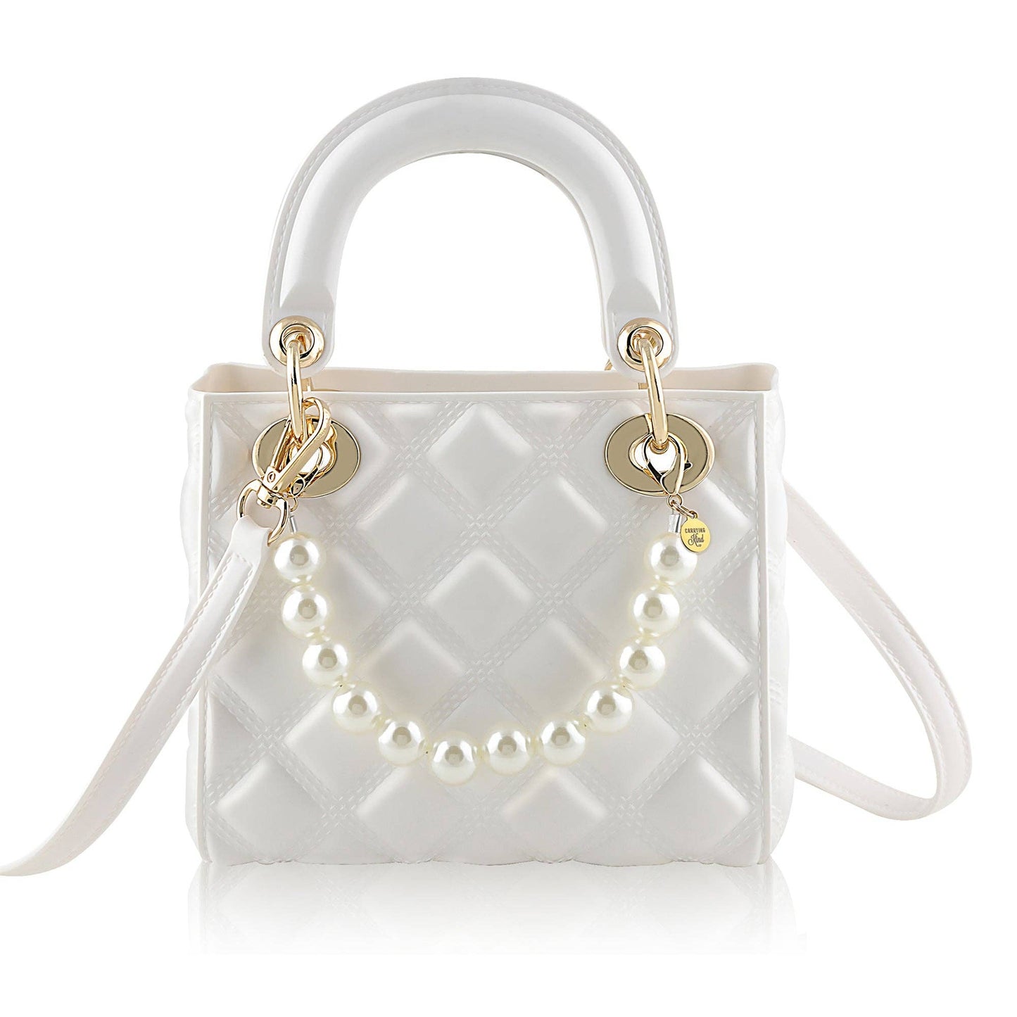 Pearl Quilted Jelly Handbag