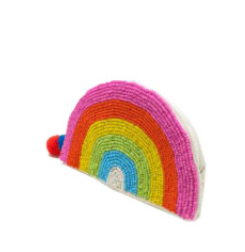 Rainbow Beaded Coin Purse
