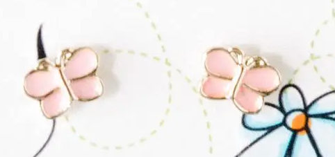 Pink Butterfly Earrings