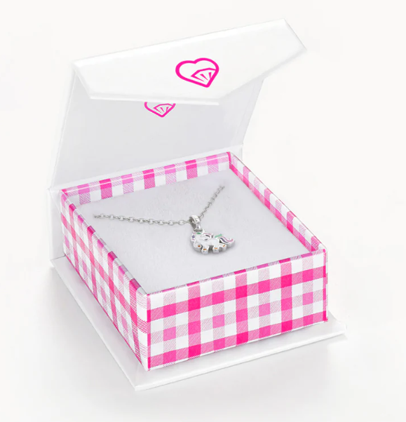Fancy Unicorn Enamel Necklace | Sterling Silver