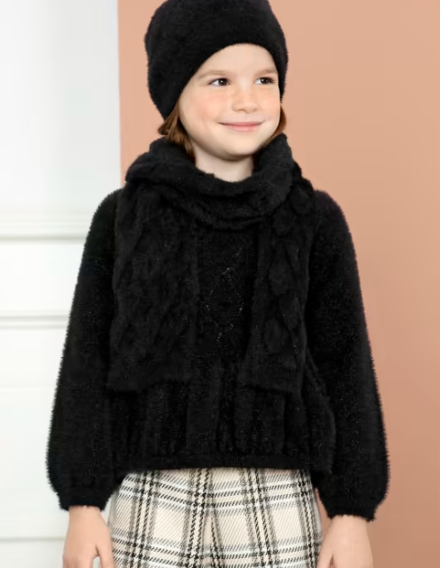 Black Fuzzy Sweater | 5852