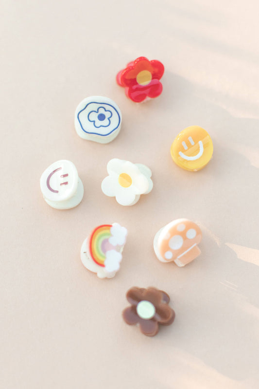 Yellow Smiley Hair Clip