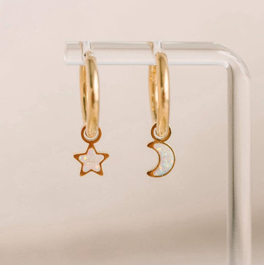 Moon/Star Opal Charms
