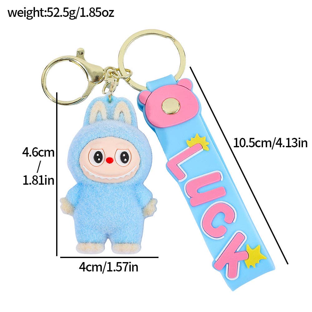 Labubu Silicone Keychain | Lt Blue