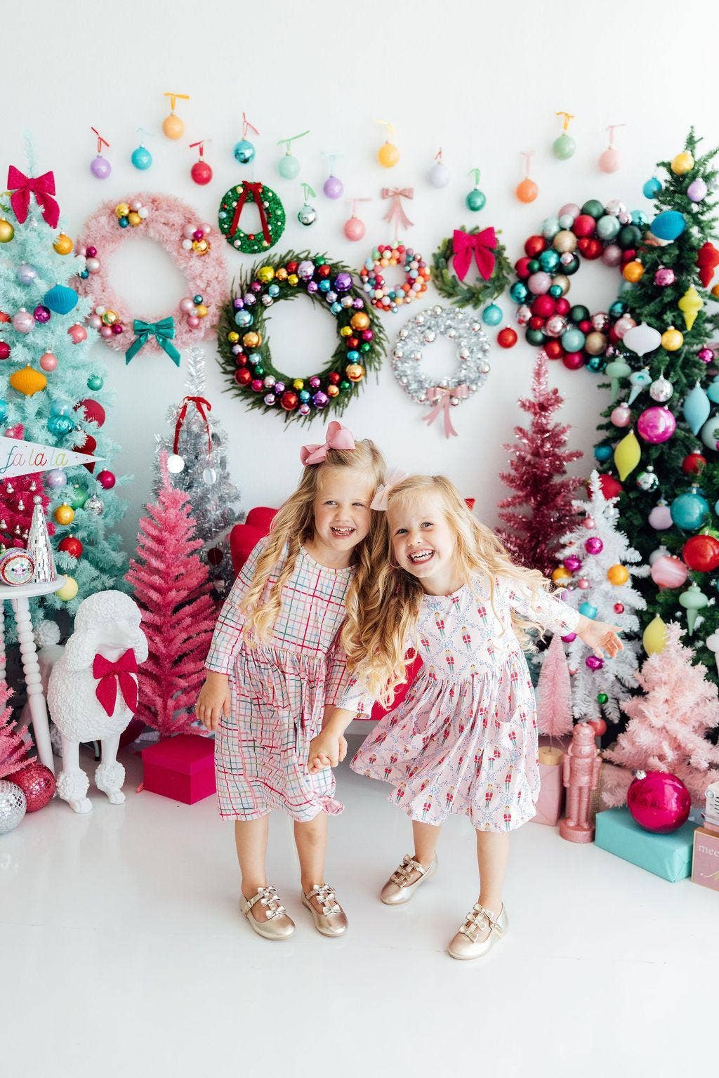 Pink Nutcracker 3/4 Sleeve Pocket Twirl Dress: 5/6