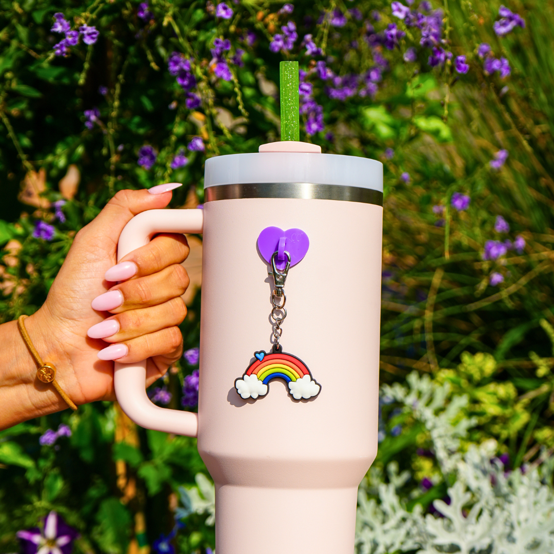 Rainbow Water Bottle Charm with Hook