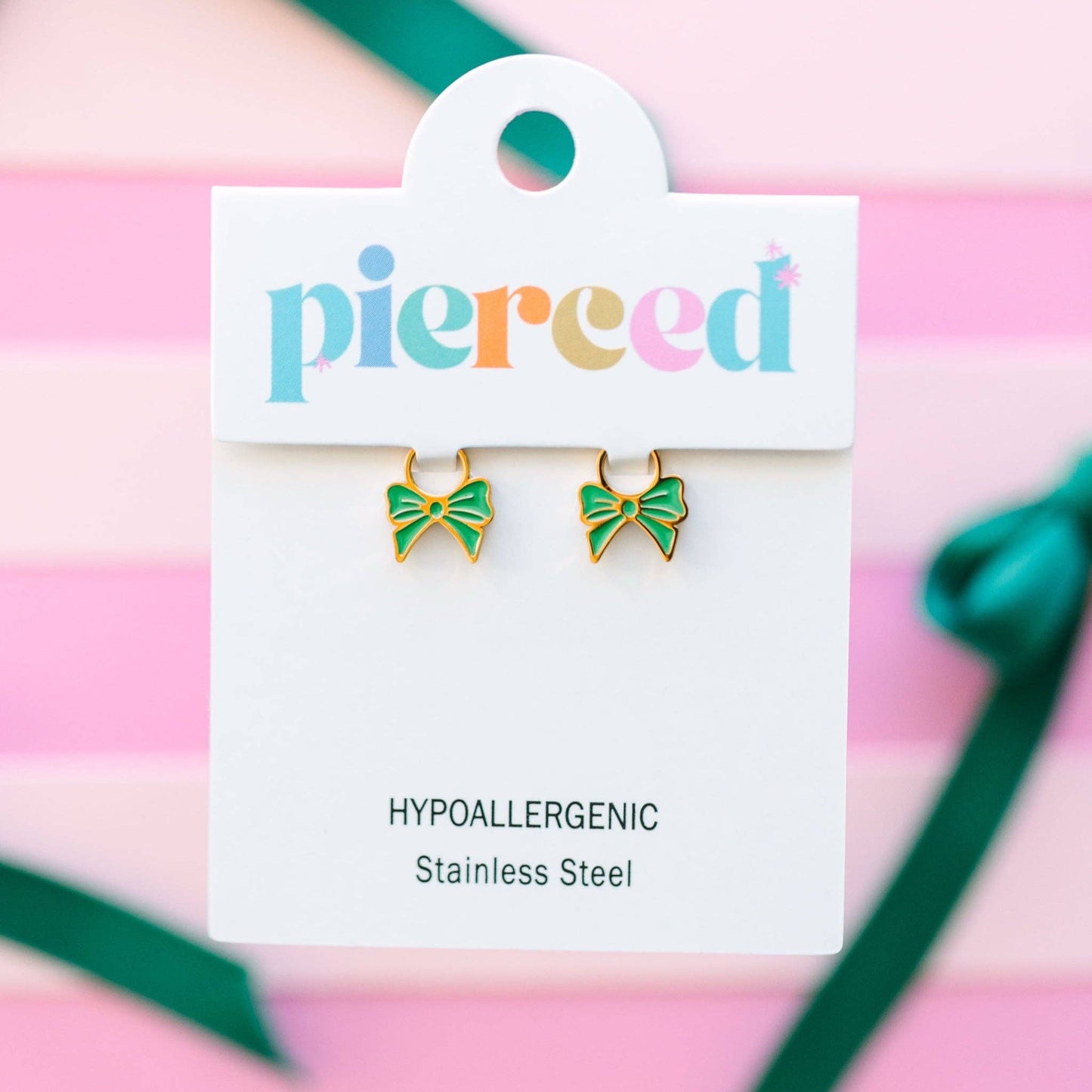 Green Bow Charms