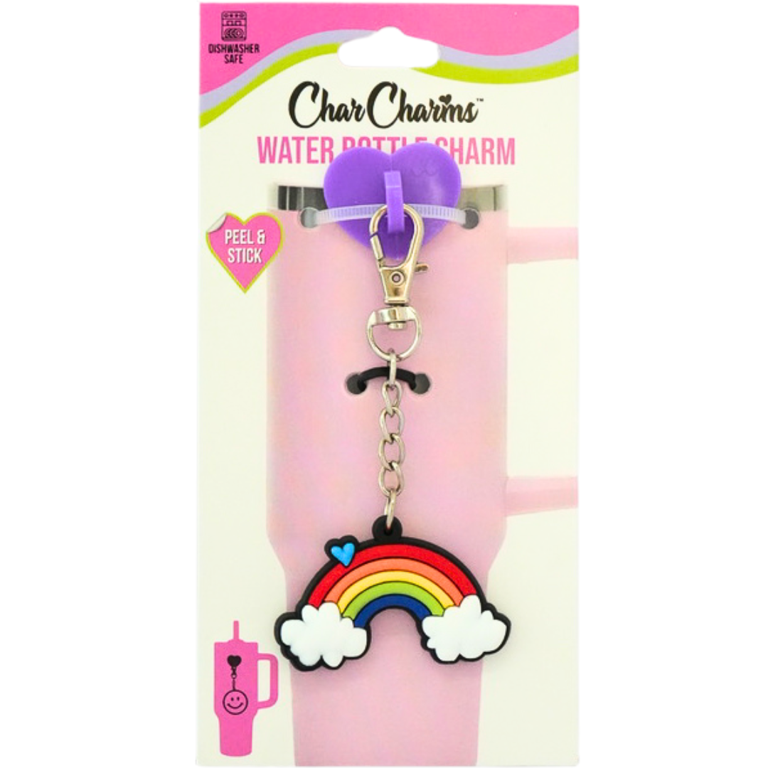 Rainbow Water Bottle Charm with Hook