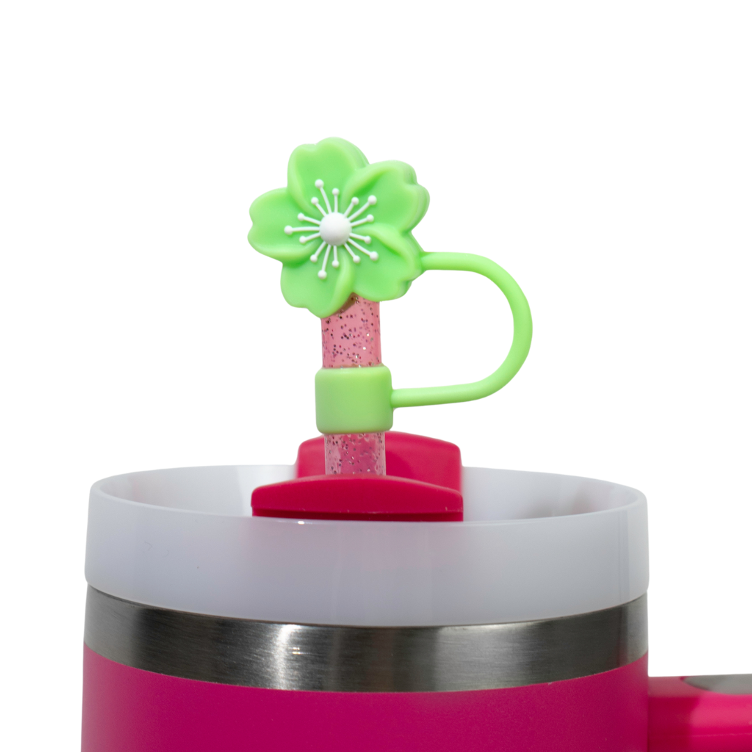 Cherry Blossom Straw Toppers