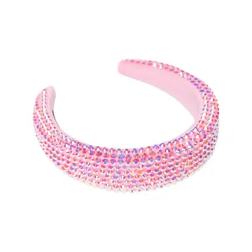 Girls Puff Colored Rhinestone Headband