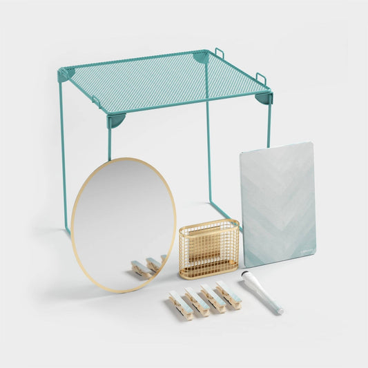 Blue Chevron Shelf Locker Kit Blue