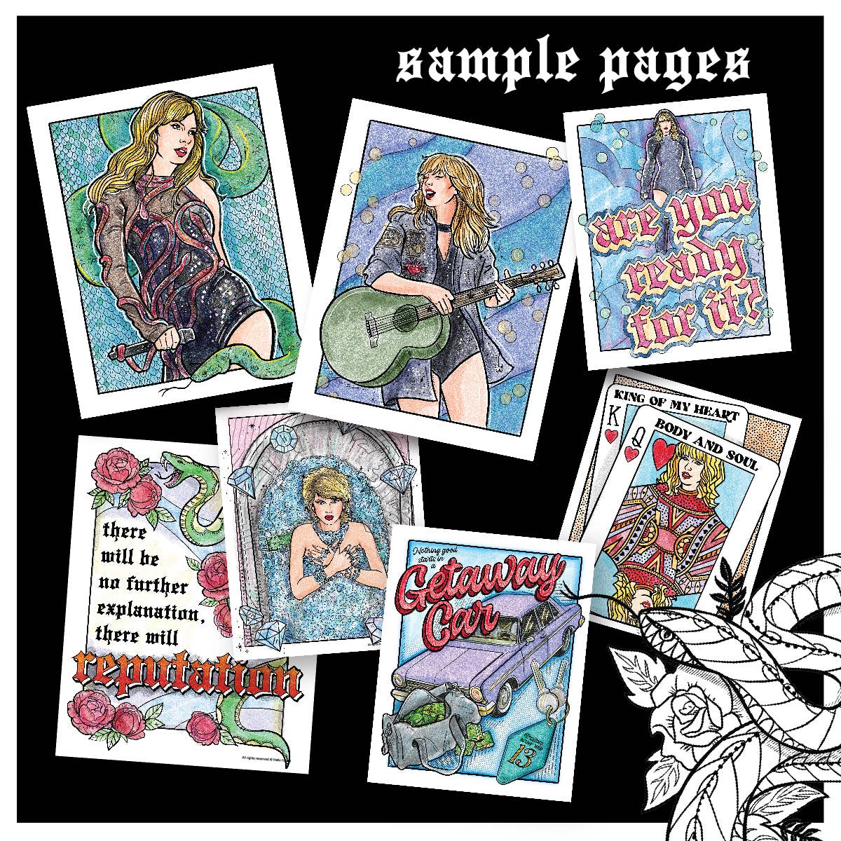 TSwift Reputation Coloring Book