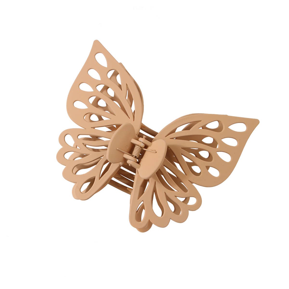 Pink Lg Hollow Butterfly Hair Claw
