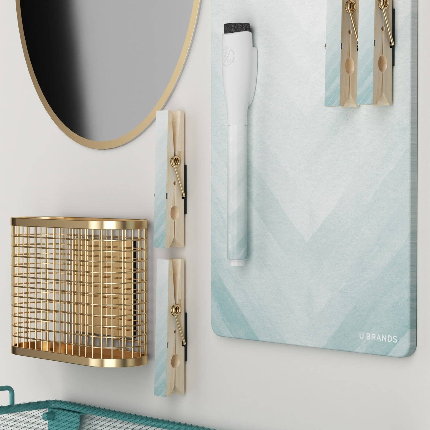Blue Chevron Shelf Locker Kit Blue