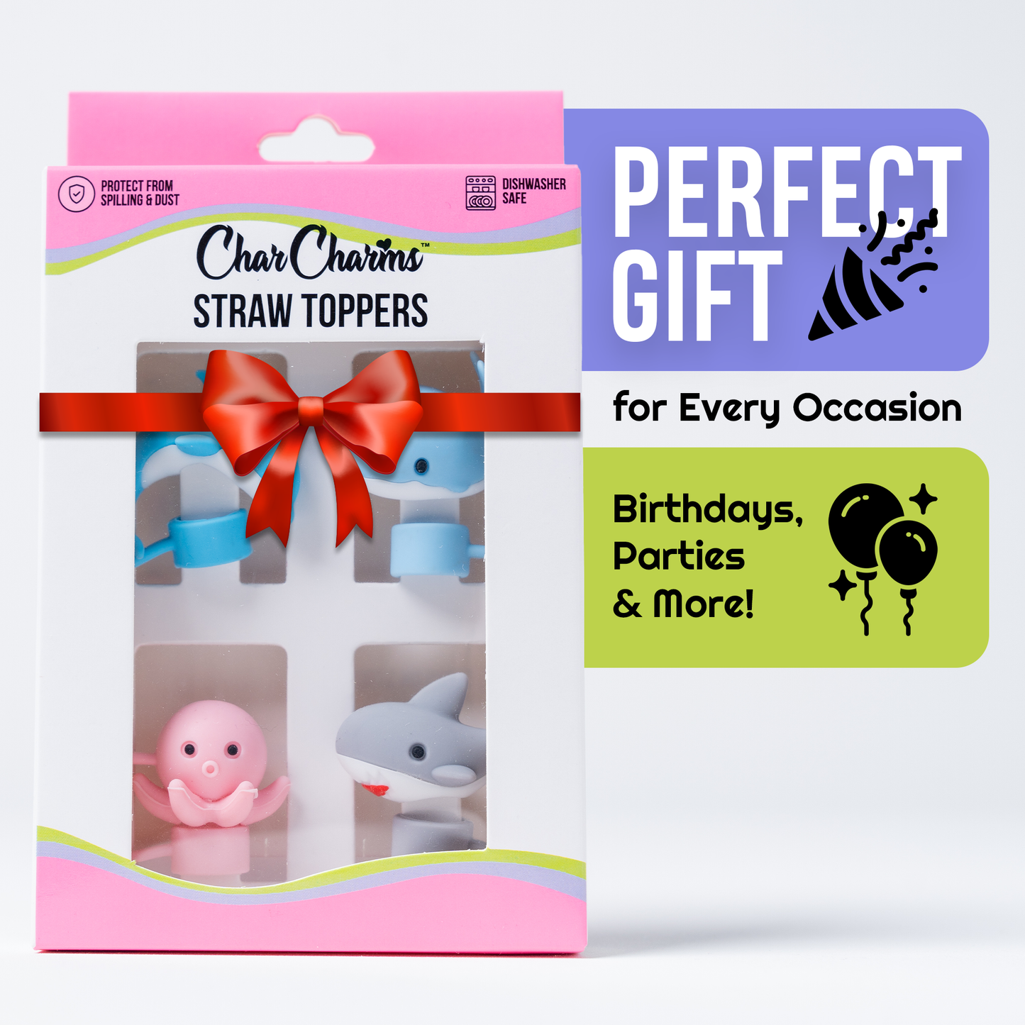 Cherry Blossom Straw Toppers