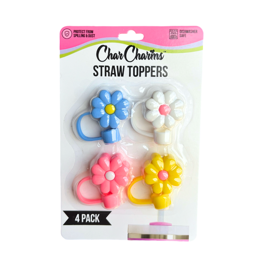 Flower Straw Toppers