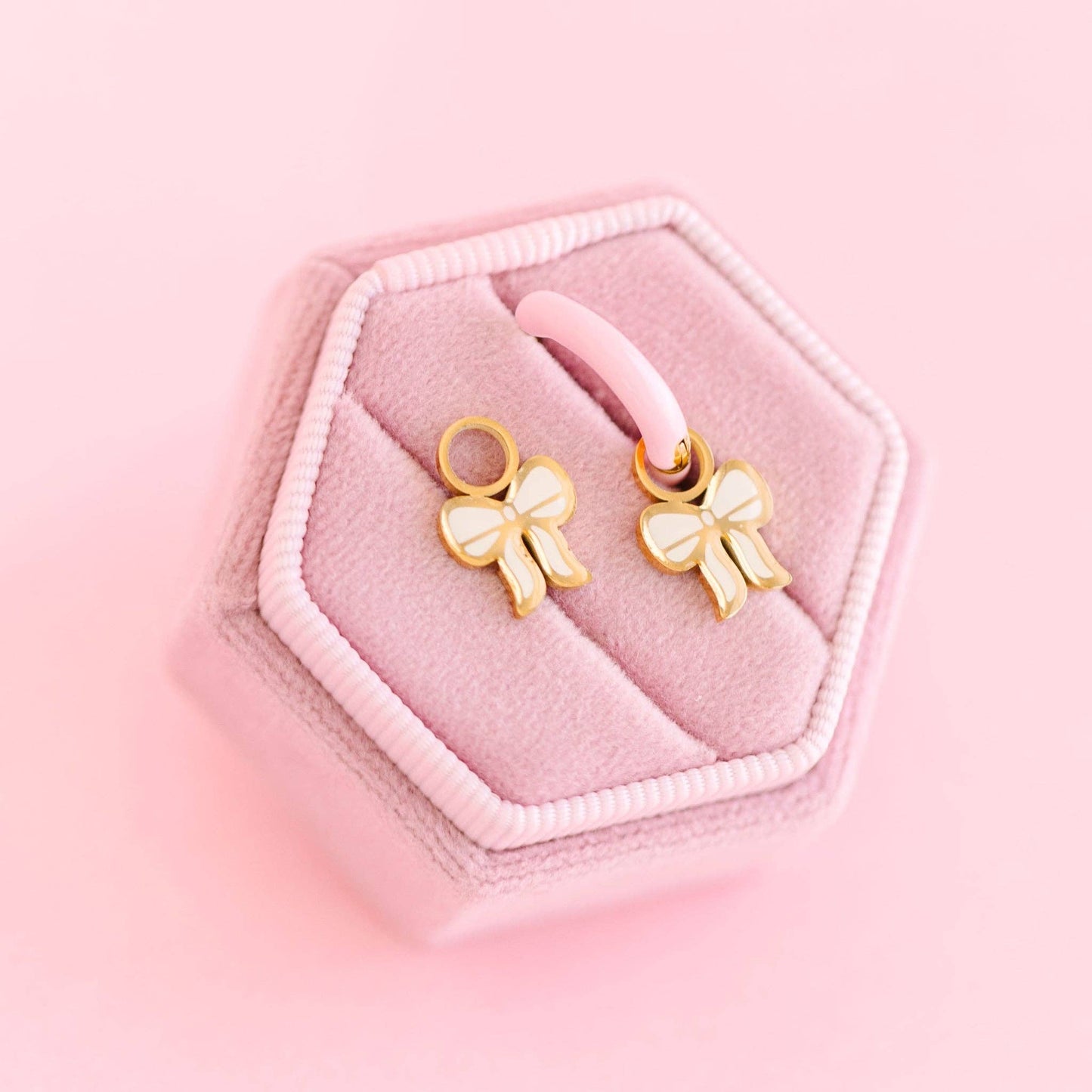 Cream Bow Charms
