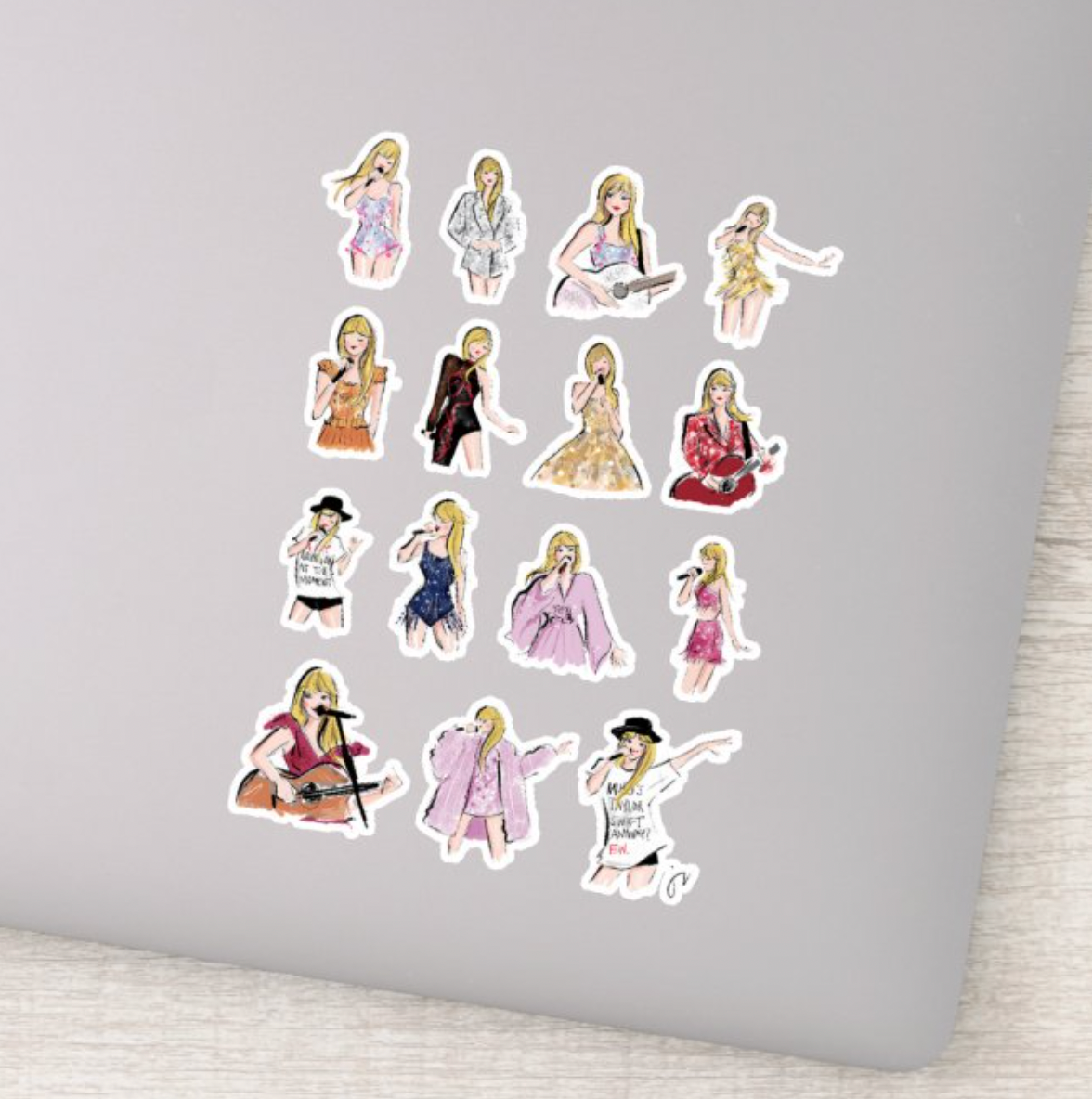 Taylor Swift Eras Tour Outfits Sticker Sheet