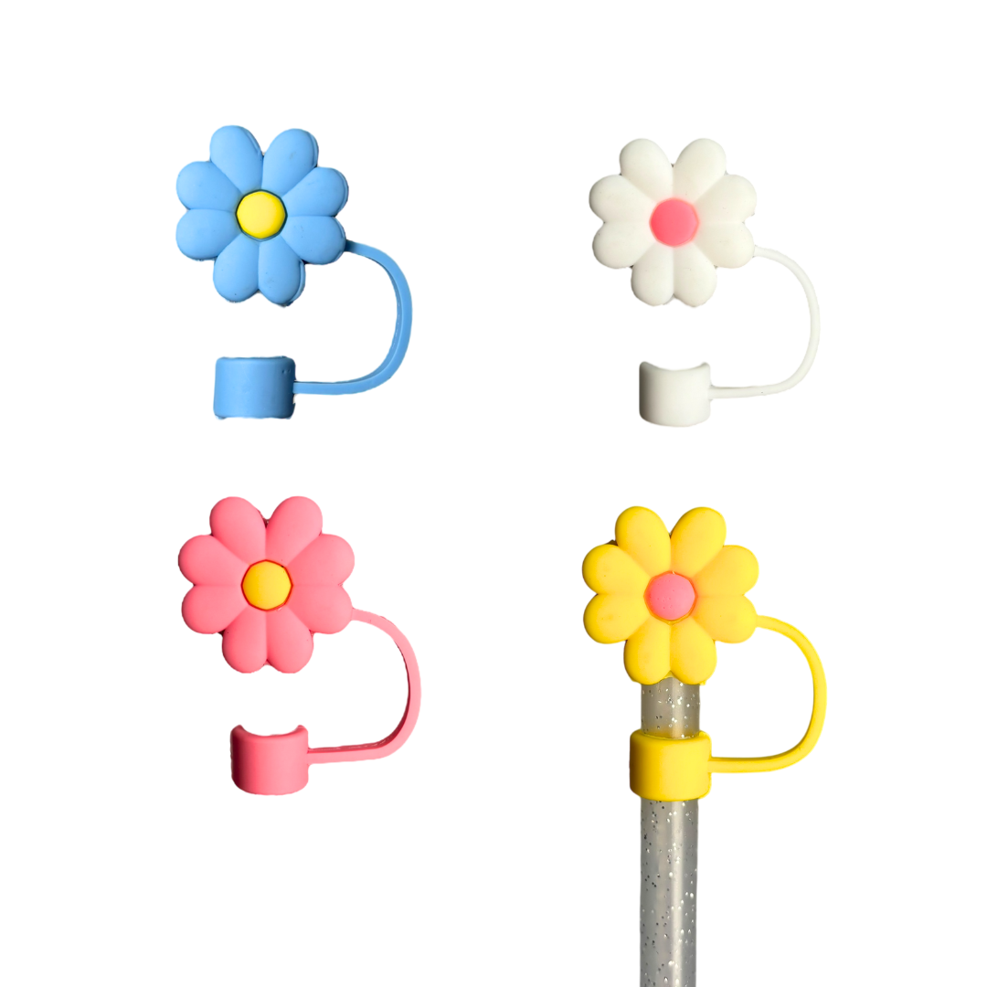 Flower Straw Toppers