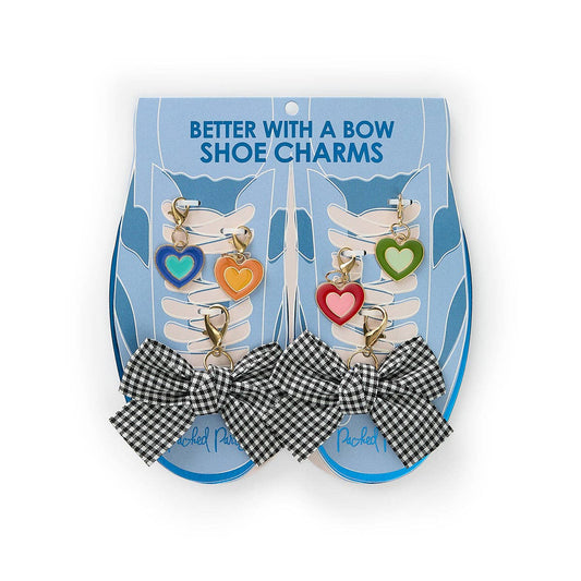 BETTER WITH A BOW SHOE CLIP SET- Plaid