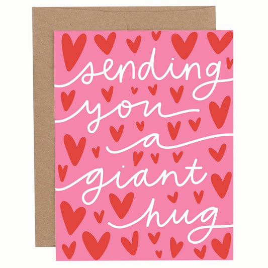 Sending You A Giant Hug Hearts Card