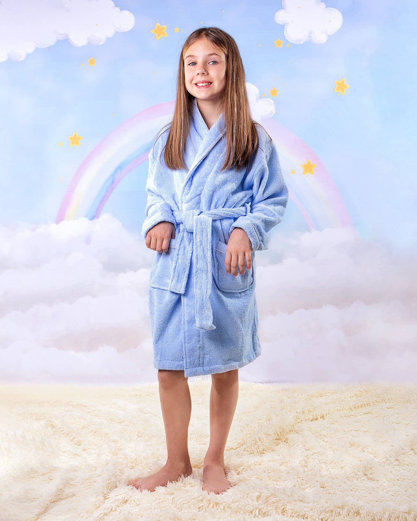 Lt Blue Terry Bathrobe