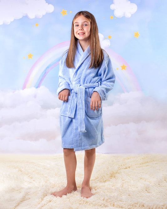 Lt Blue Terry Bathrobe
