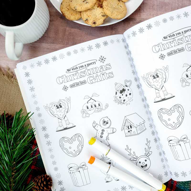 Christmas Vibes Coloring Stickers