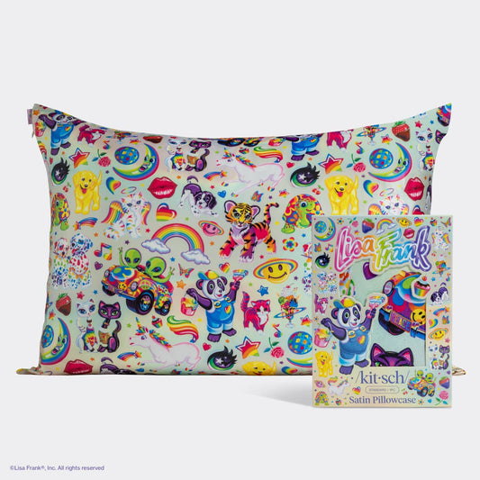 Lisa Frank x Kitsch Standard Satin Pillowcase | Fantastic World