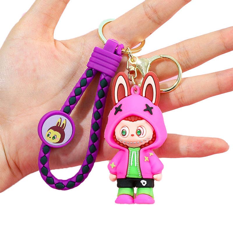 Labubu Silicone Keychain | Lt Blue