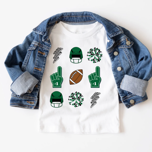 Green Football Game Day T Shirt