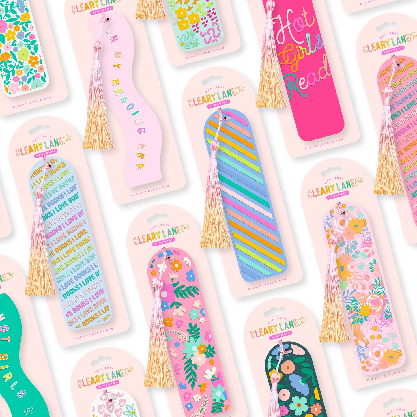 Acrylic Bookmark | Hot Pink Floral Jungle