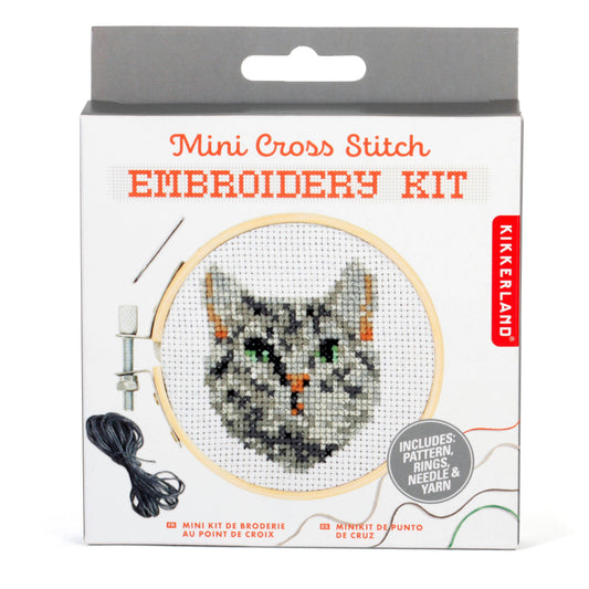 Mini Cat Cross Stitch Embroidery Kit