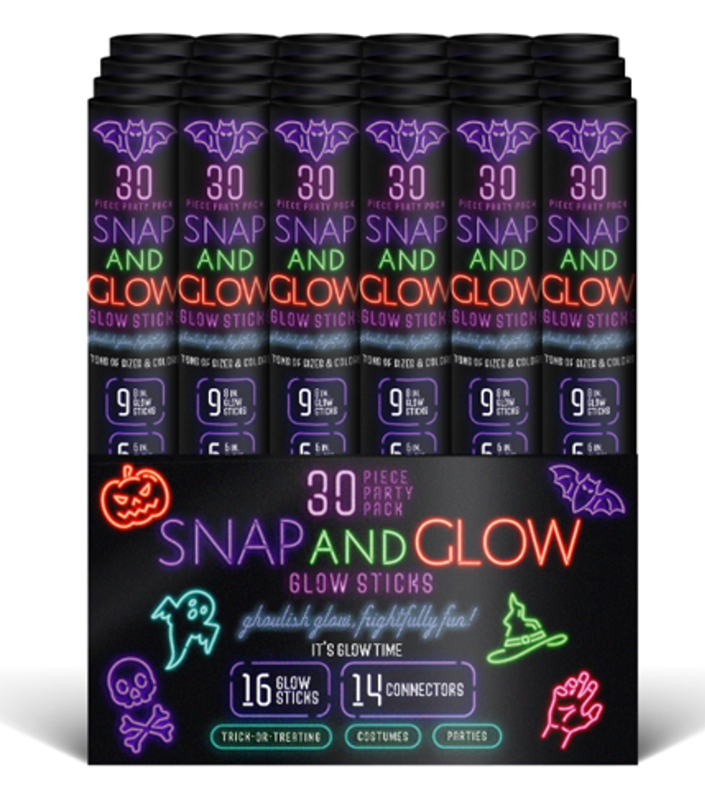 Halloween Snap And Glow 30 Piece Pack