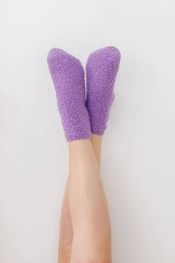 Lilac Cozy Socks: 7-12 Years