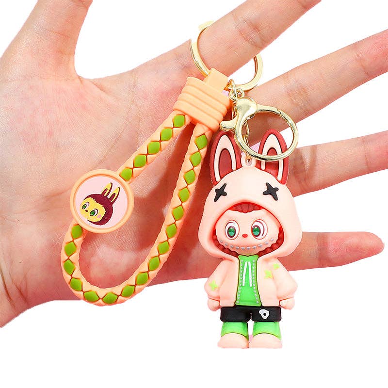 Labubu Silicone Keychain | Lt Pink