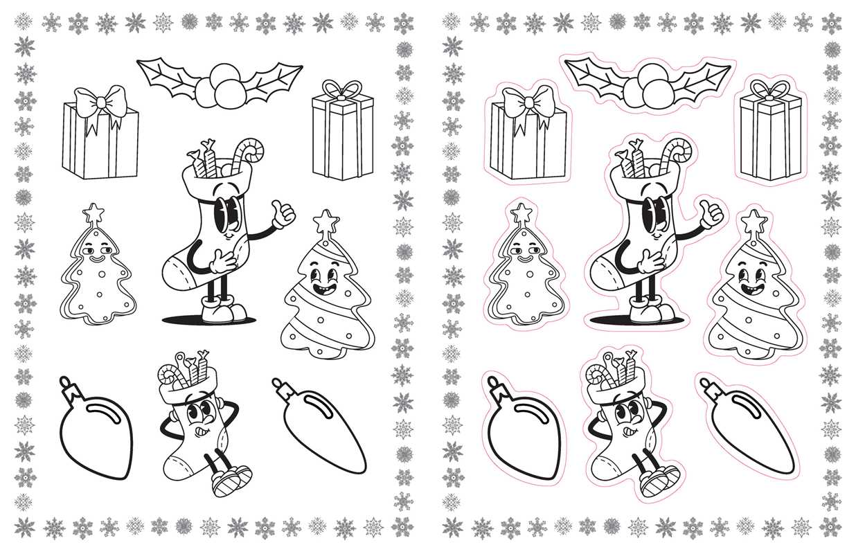 Christmas Vibes Coloring Stickers