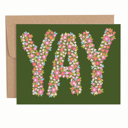 Yay Floral Card
