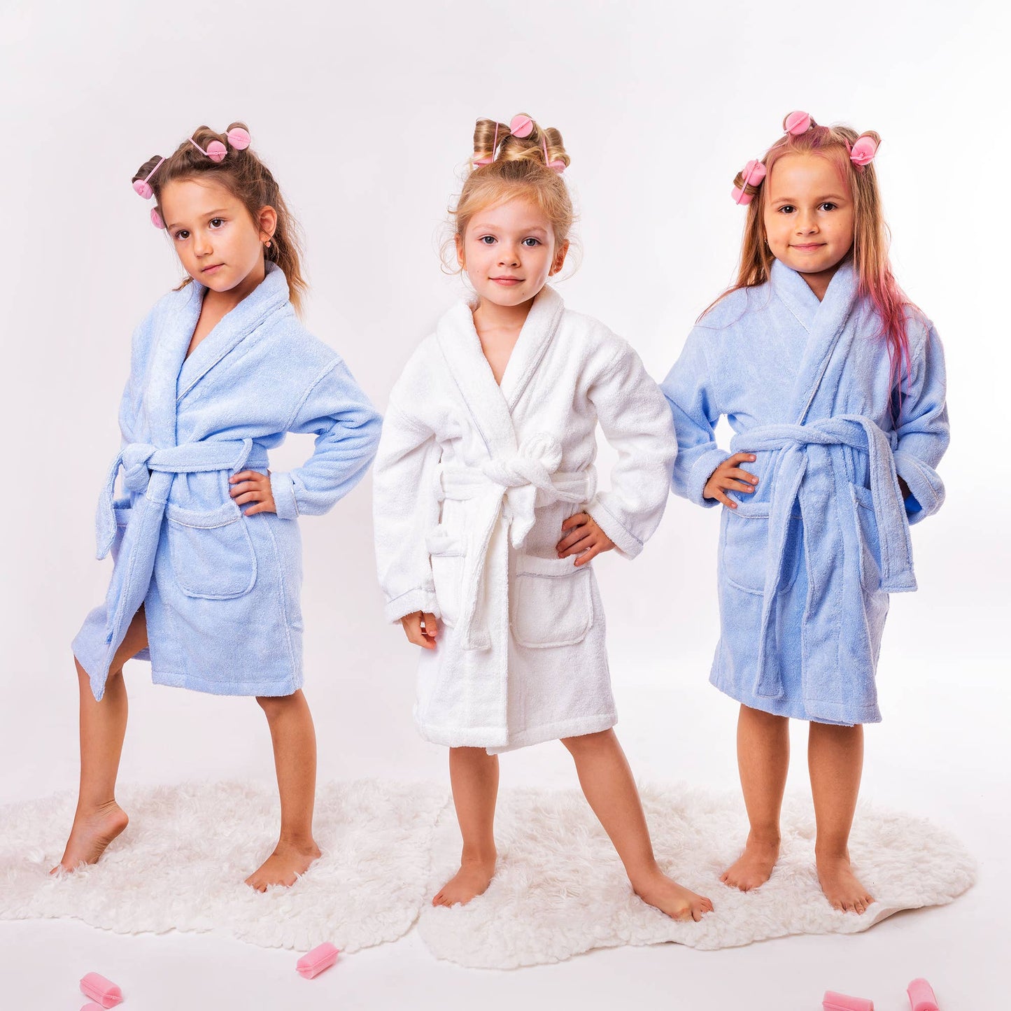 Lt Blue Terry Bathrobe