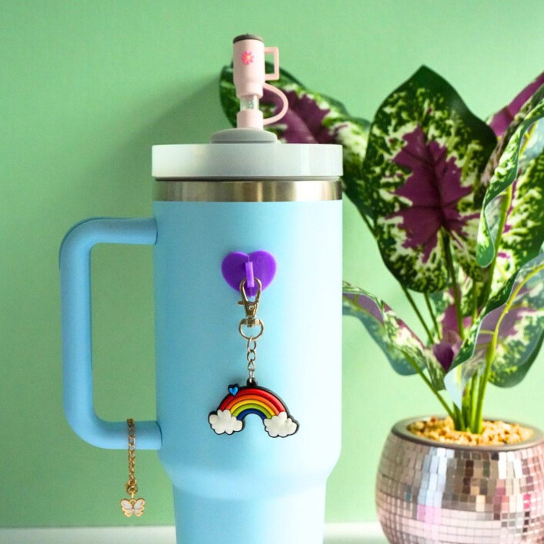 Rainbow Water Bottle Charm with Hook