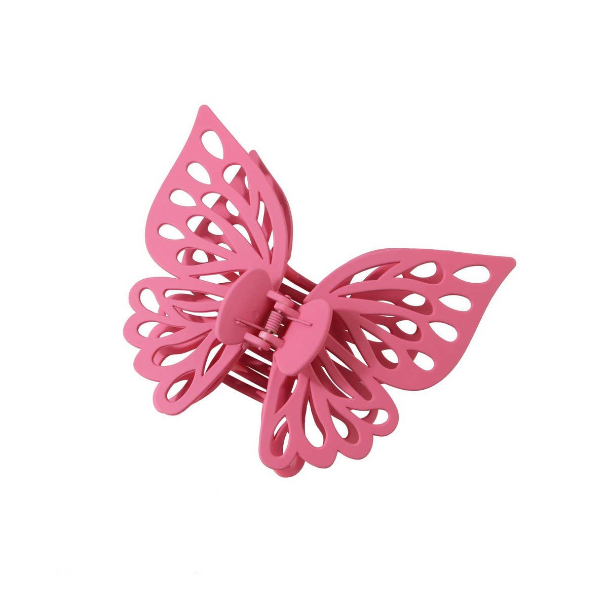 Pink Lg Hollow Butterfly Hair Claw
