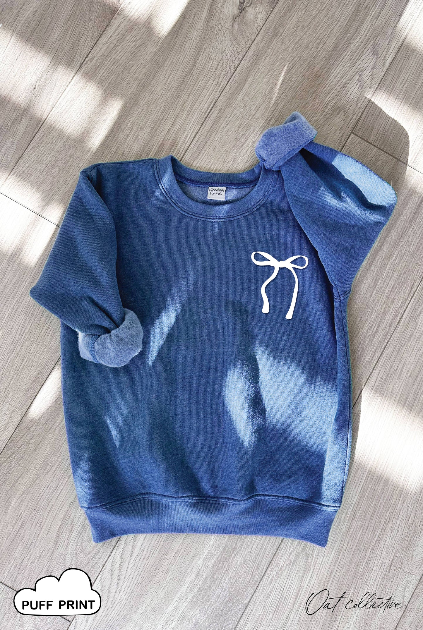 Bow Puff Sweatshirt | Cranberry Heather